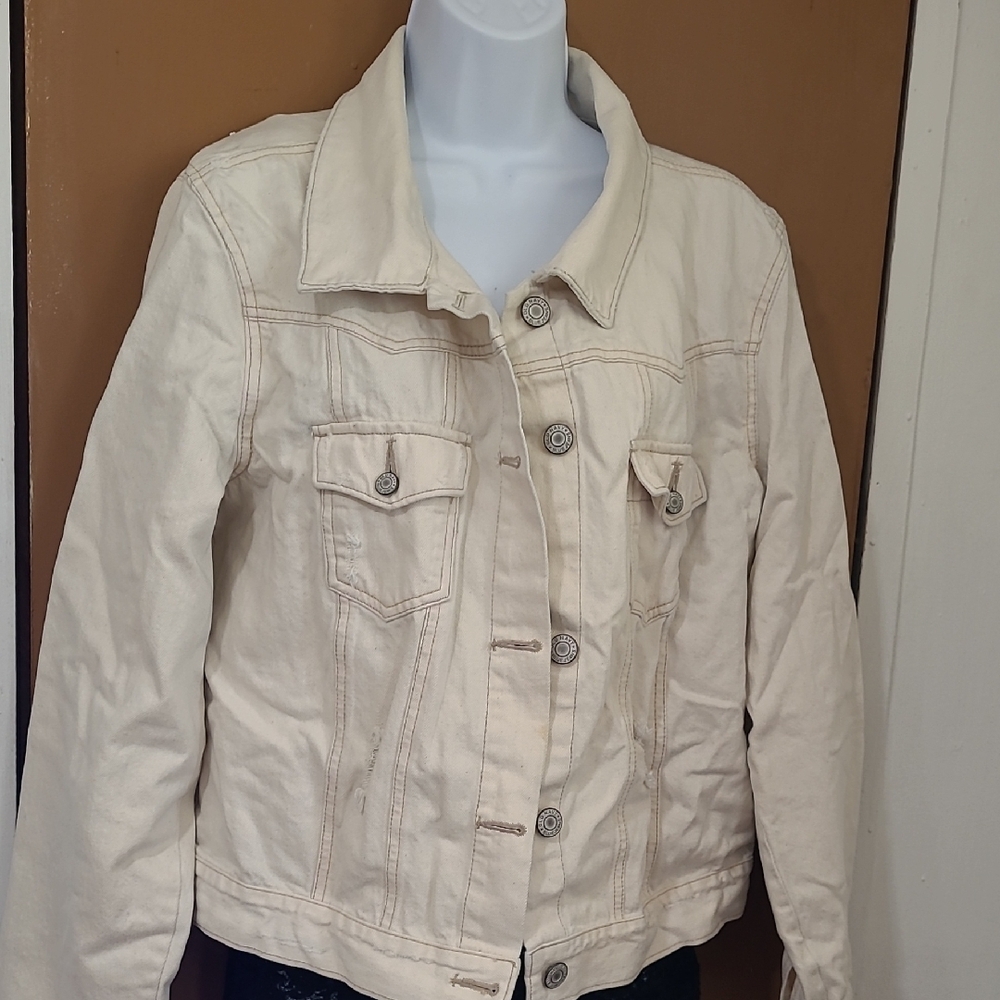 Old Navy Women's Cream Jean Jacket